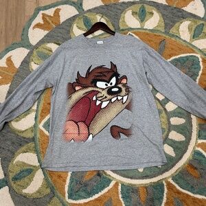 Vintage 90's Long Sleeve Authentic Loony Tunes Tazmanian Devil Tshirt